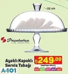 PAŞABAHÇE AYAKLI KAPAKLI SERVİS TABAĞI PAŞABAHÇE AYAKLI KAPAKLI SERVİS TABAĞI